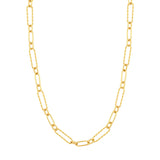 Birmingham Jewelry - 14K Yellow Gold Twist and Polished Oval Link Necklace - Birmingham Jewelry