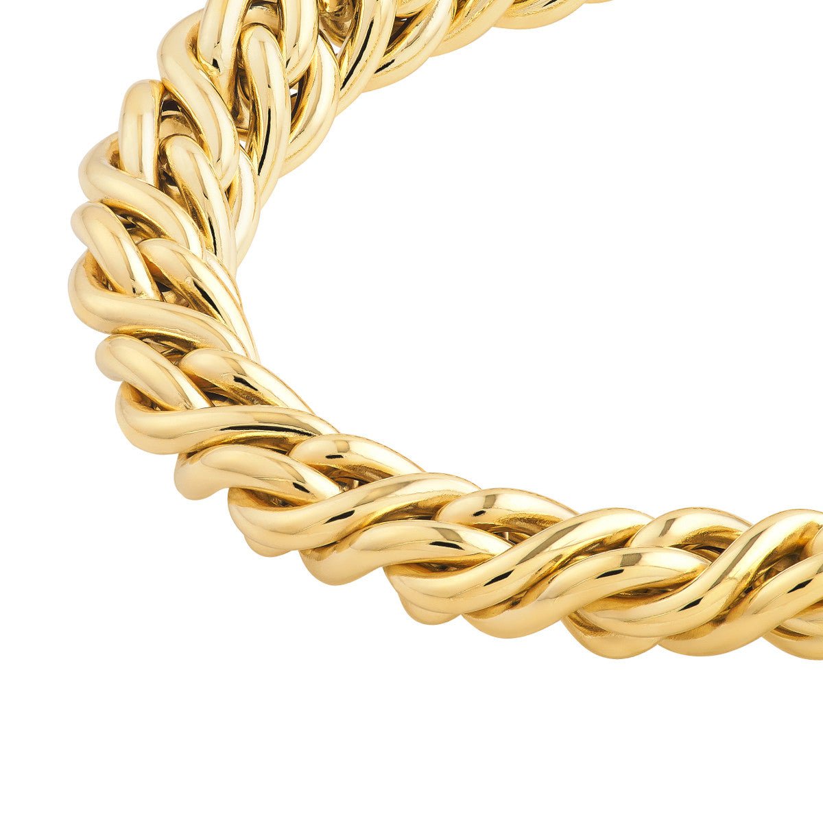 14K Yellow Gold Twisted Cable Chain Bracelet Birmingham Jewelry Bracelet Birmingham Jewelry 