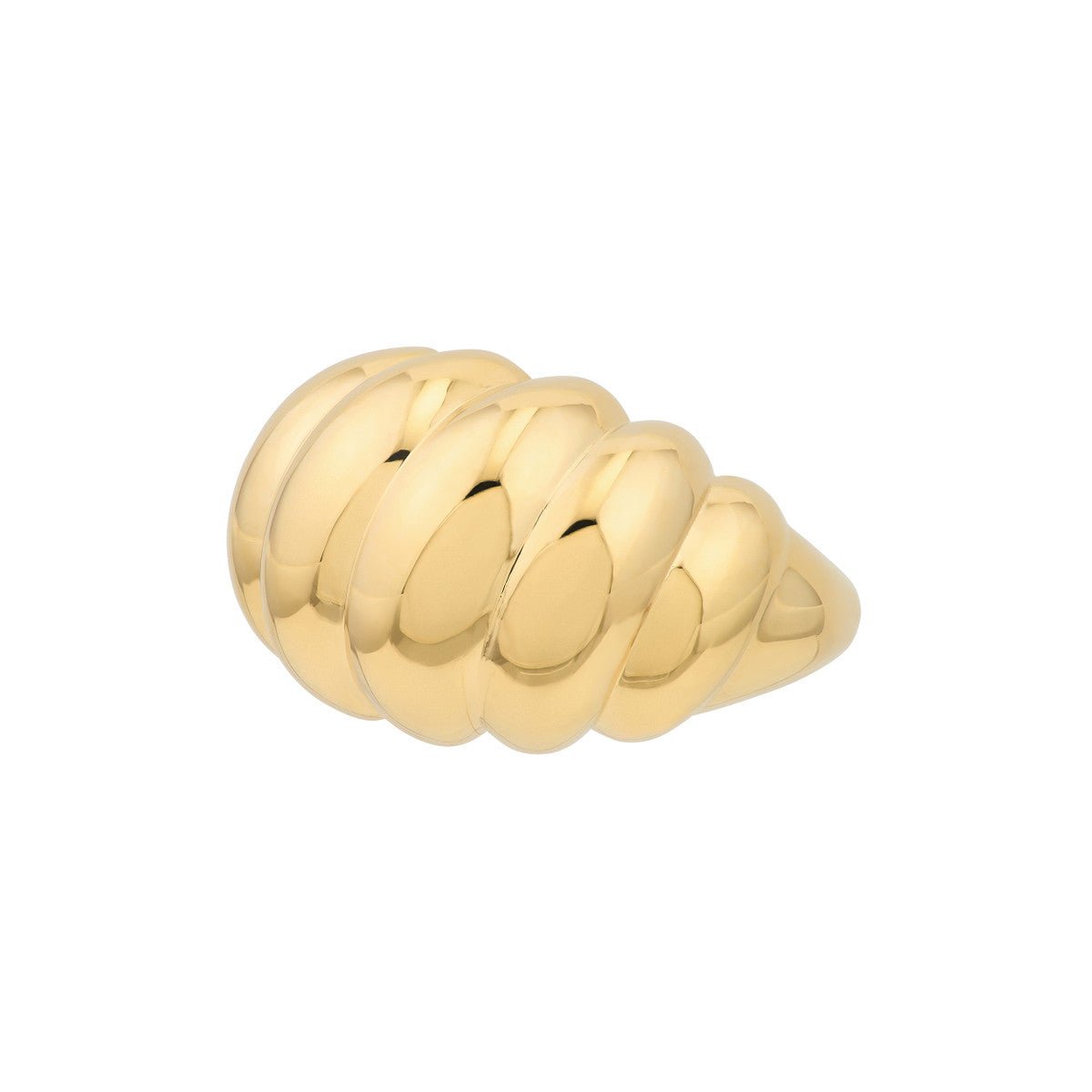 Birmingham Jewelry - 14K Yellow Gold Twisted Polished Dome Ring - Birmingham Jewelry