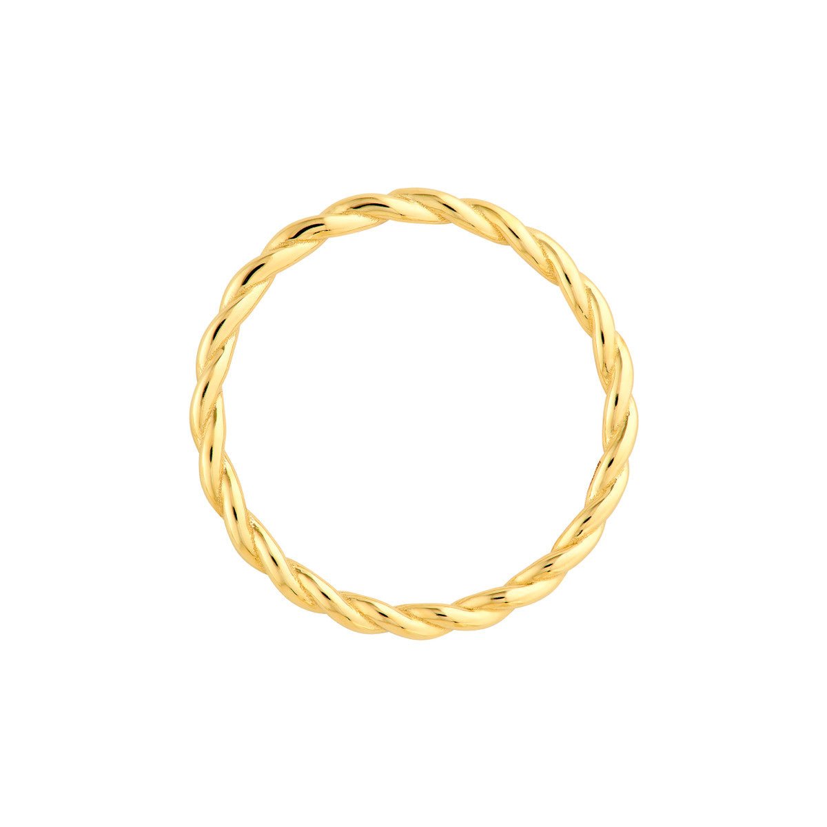 Birmingham Jewelry - 14K Yellow Gold Twisted Rope Band Ring - Birmingham Jewelry