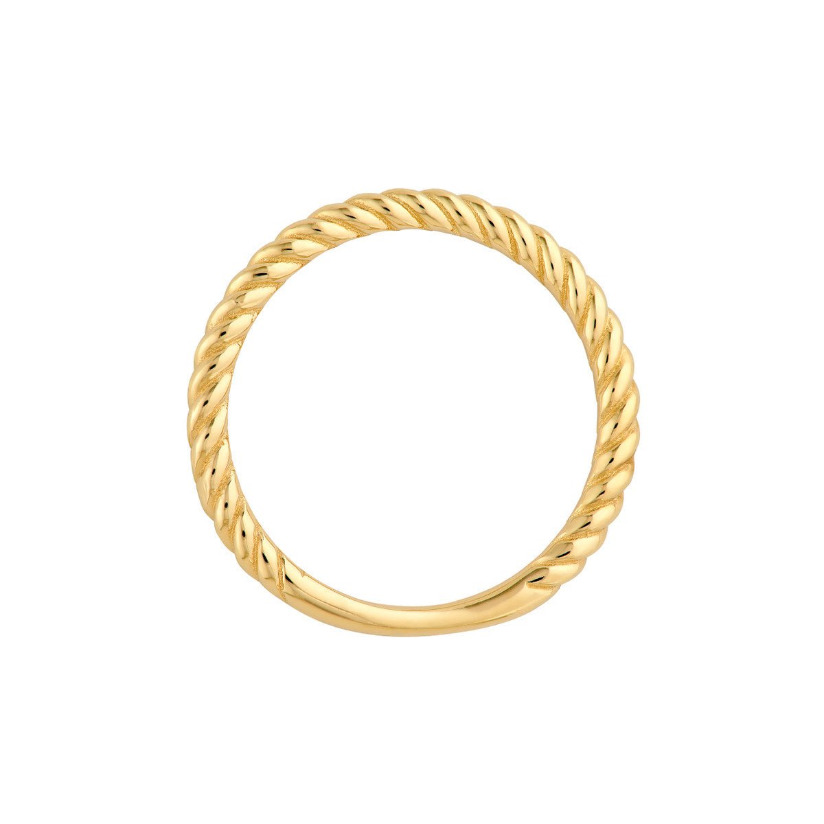 Birmingham Jewelry - 14K Yellow Gold Twisted Rope Stackable Band - Birmingham Jewelry