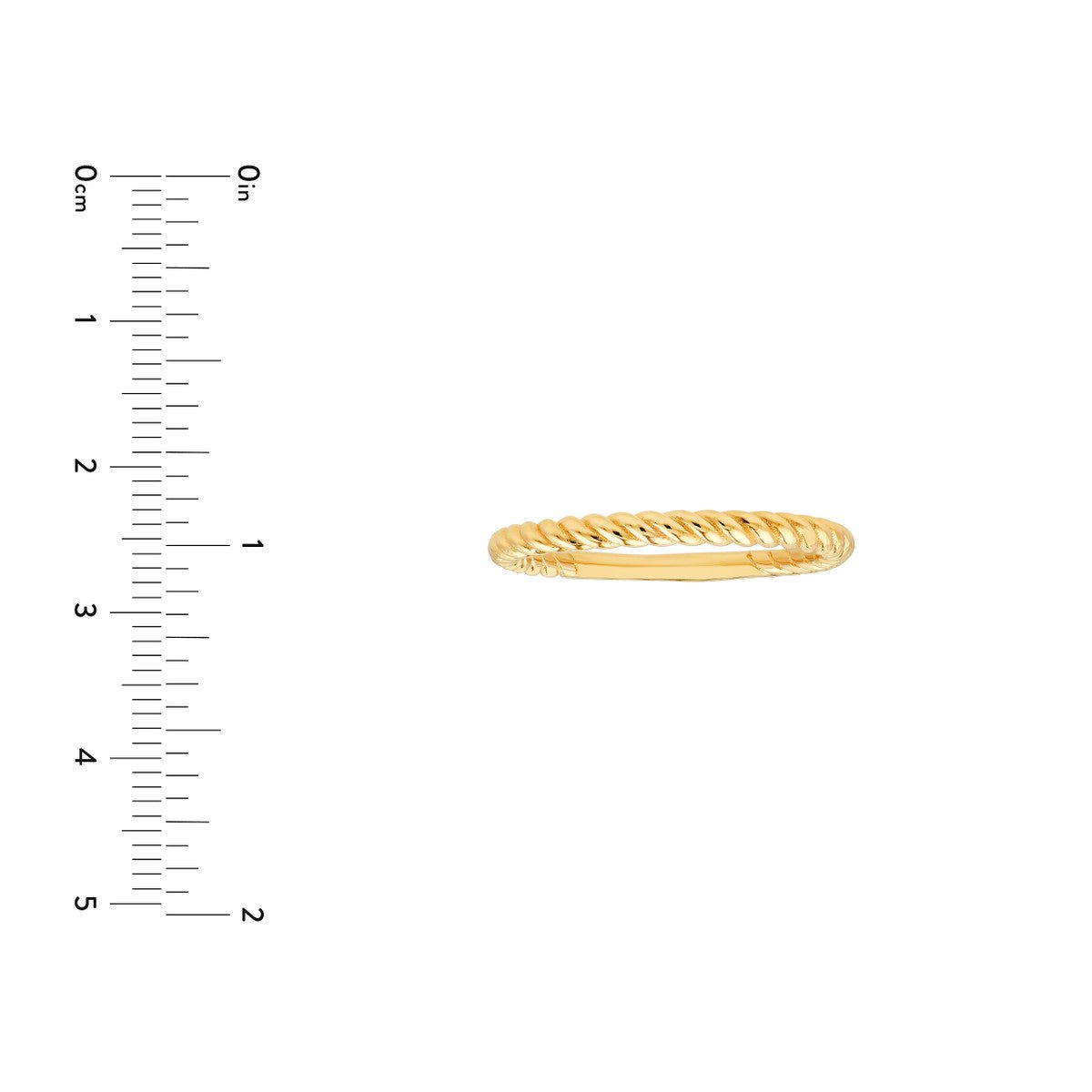 Birmingham Jewelry - 14K Yellow Gold Twisted Rope Stackable Band - Birmingham Jewelry