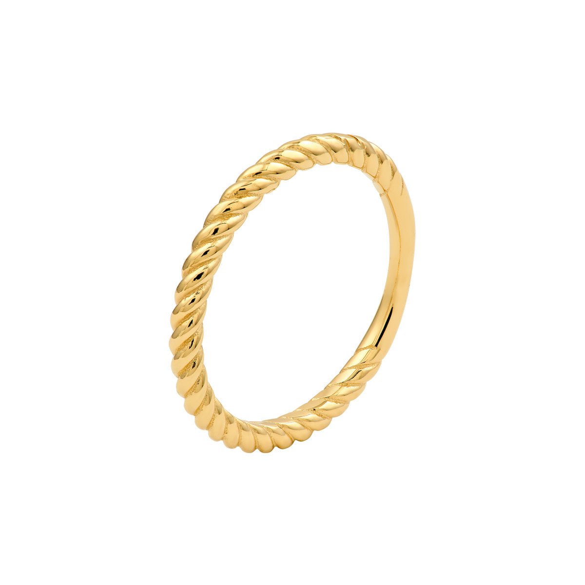 Birmingham Jewelry - 14K Yellow Gold Twisted Rope Stackable Band - Birmingham Jewelry