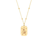 Birmingham Jewelry - 14K Yellow Gold Virgo Engraved Pendant - Birmingham Jewelry