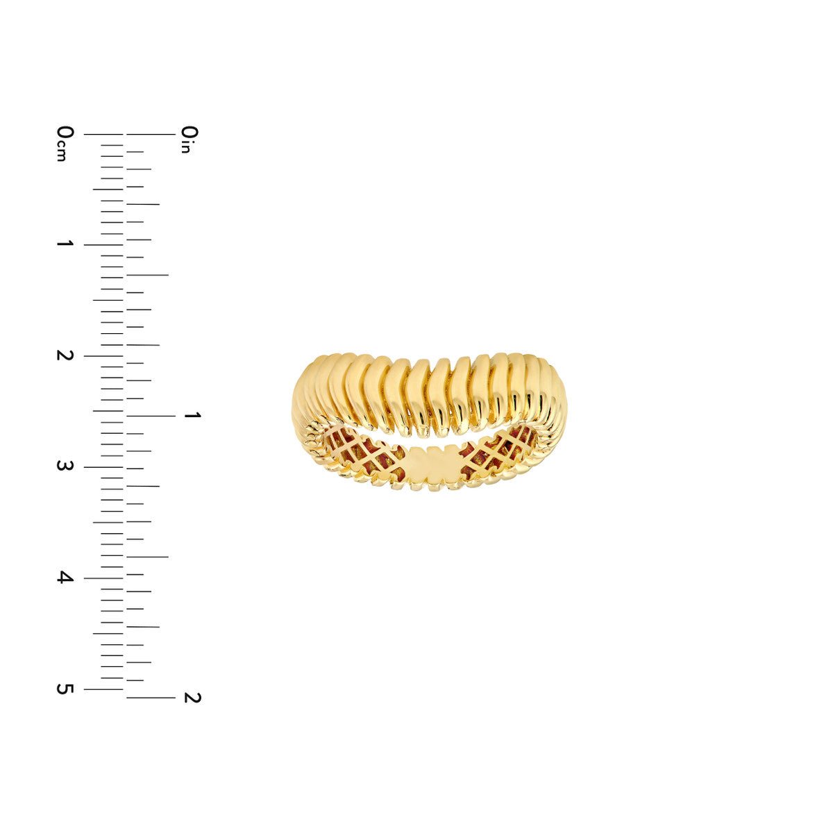 Birmingham Jewelry - 14K Yellow Gold Wavy Design Band Ring - Birmingham Jewelry