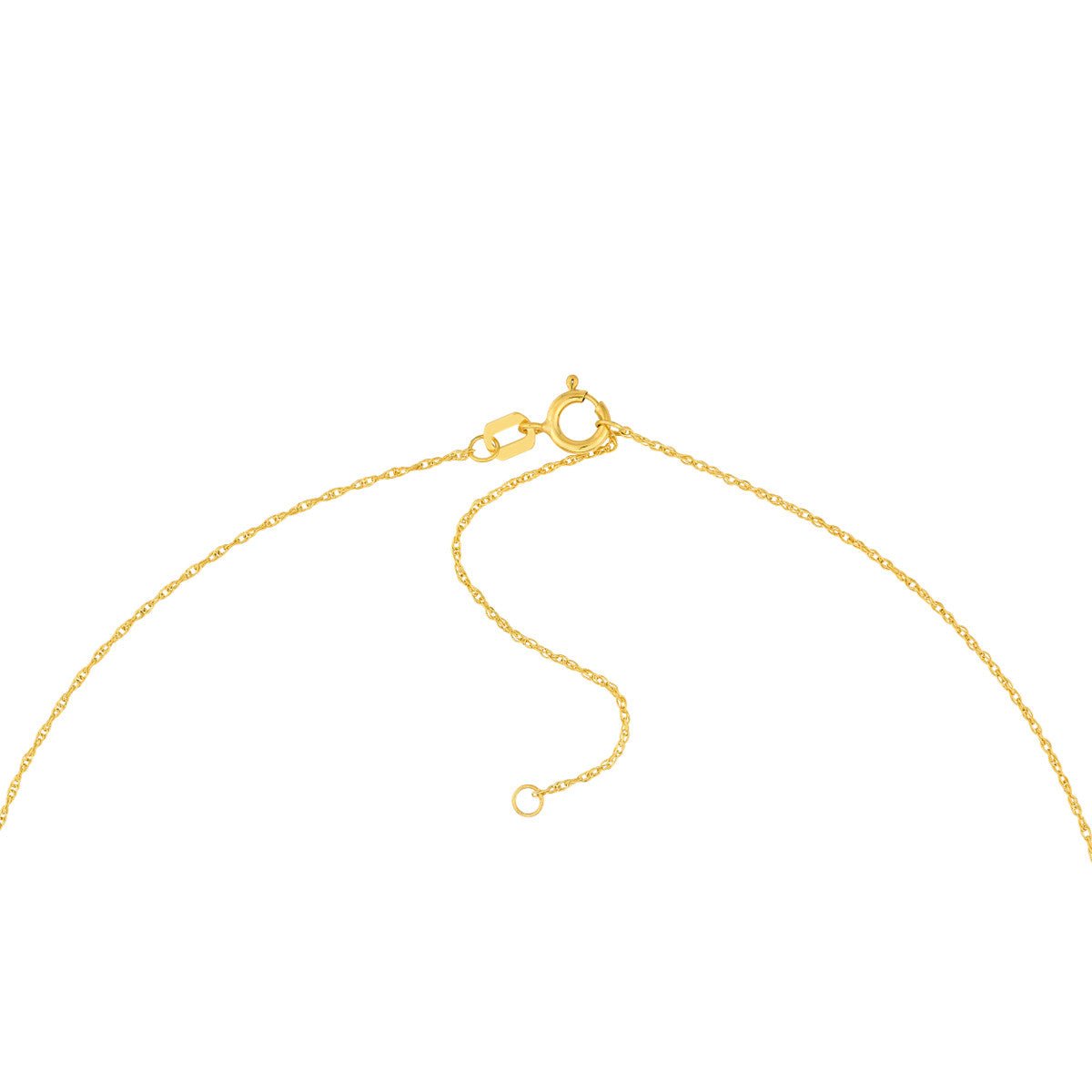 Birmingham Jewelry - 14K Yellow Gold Wavy Puff Heart Rope Necklace - Birmingham Jewelry