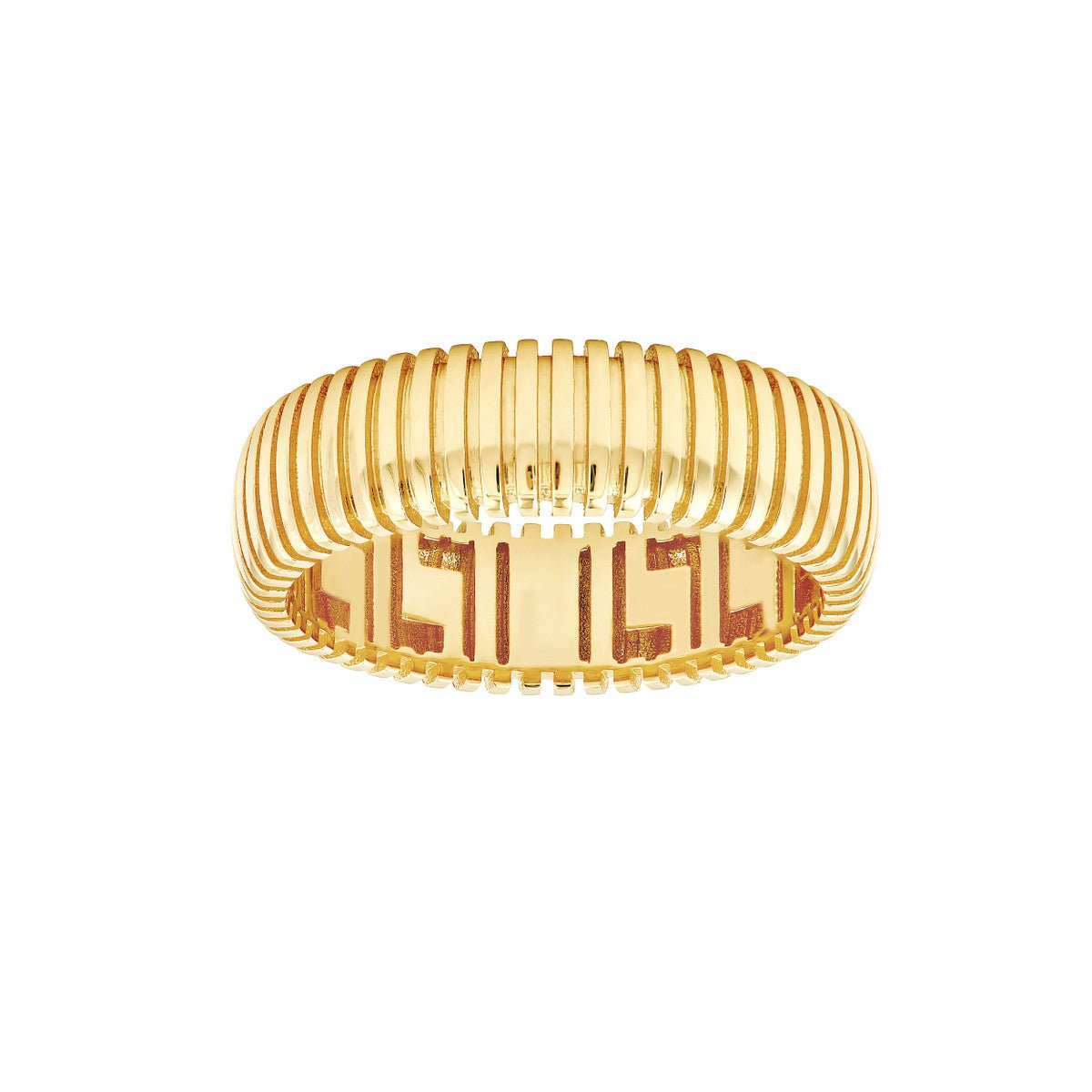 Birmingham Jewelry - 14K Yellow Gold Wide Ribbed Band - Birmingham Jewelry