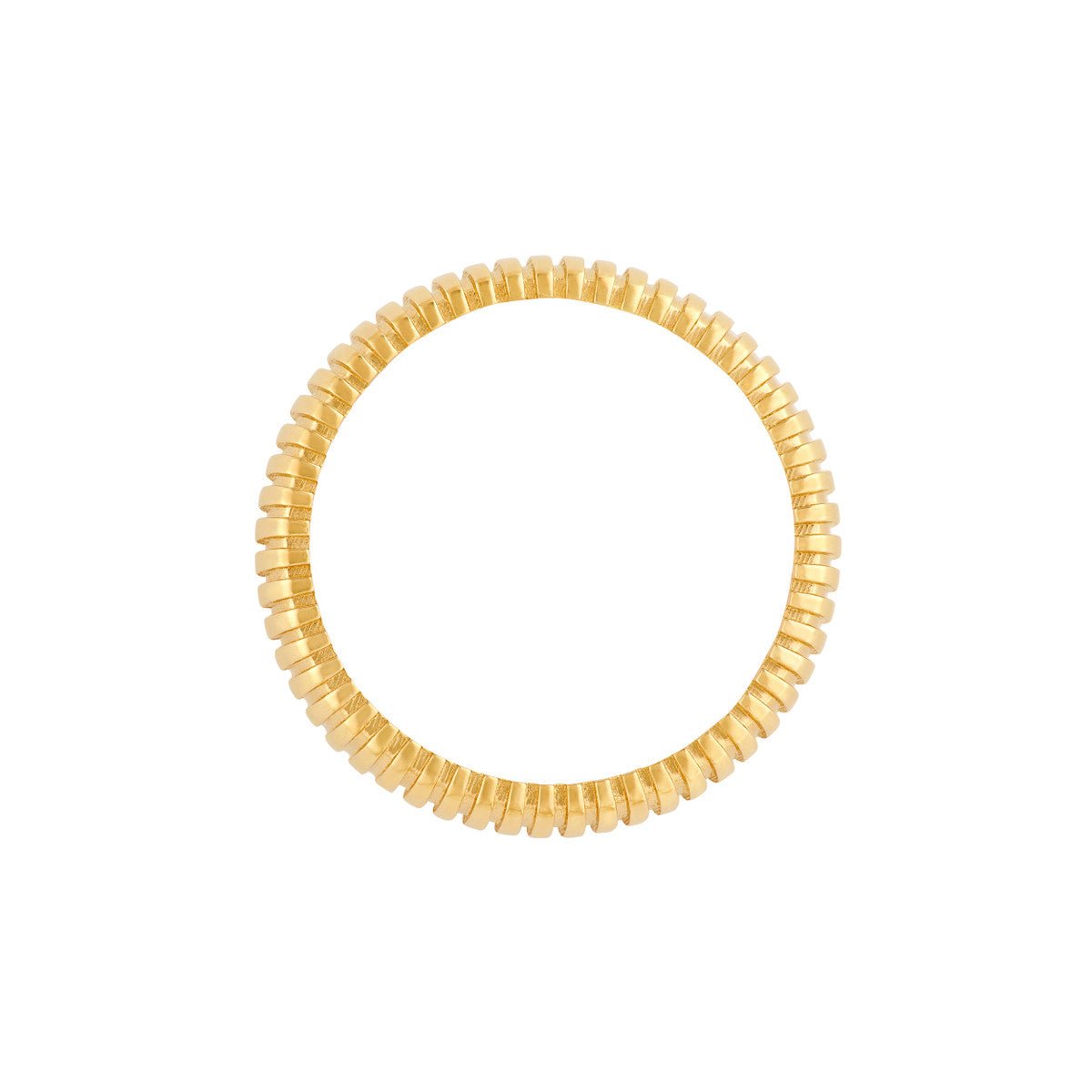 Birmingham Jewelry - 14K Yellow Gold Wide Ribbed Band - Birmingham Jewelry
