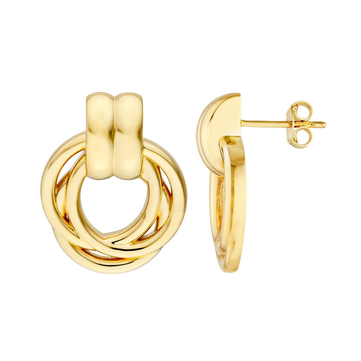 14K Yellow Polished Triple Hoop Dangle Earrings Birmingham Jewelry Earrings Birmingham Jewelry 