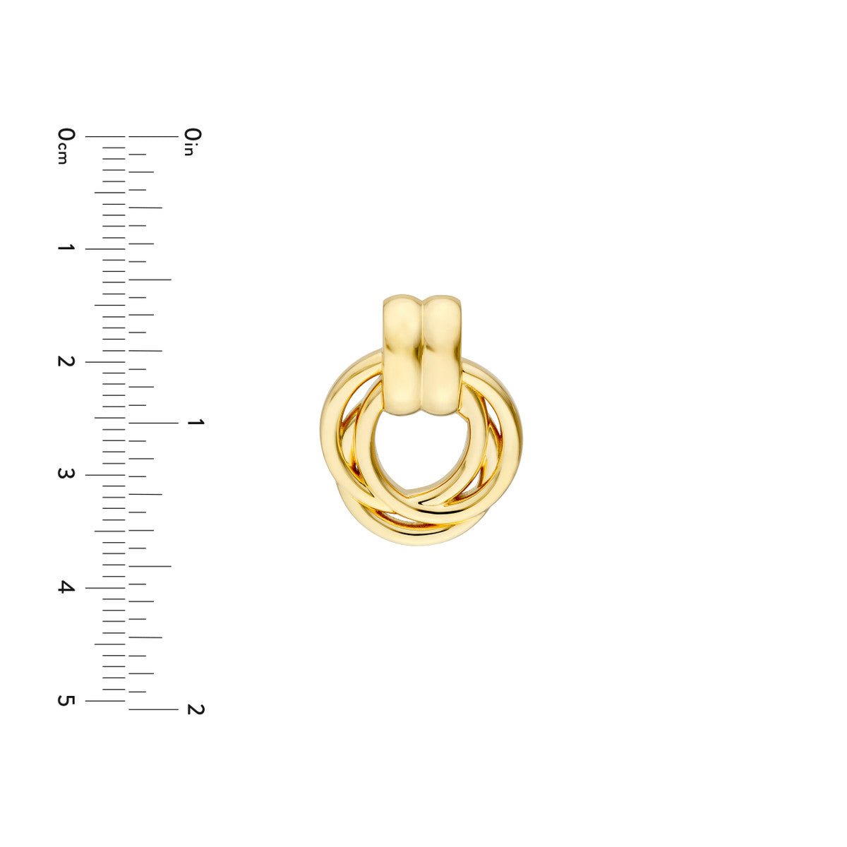 14K Yellow Polished Triple Hoop Dangle Earrings Birmingham Jewelry Earrings Birmingham Jewelry 