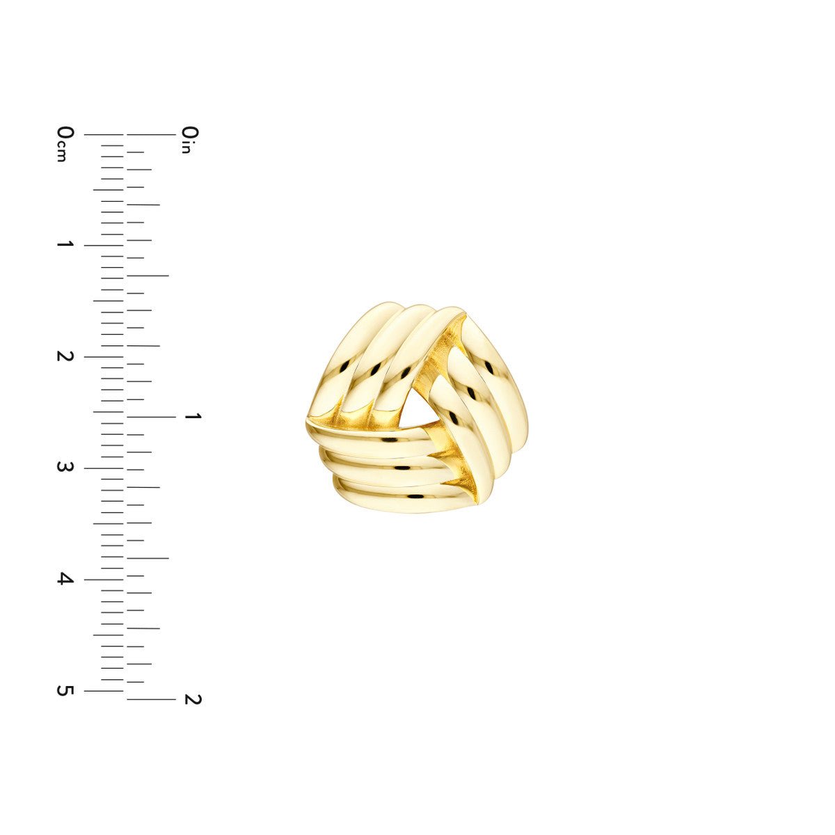 Birmingham Jewelry - 14K Yellow Polished Triple Weave Earrings - Birmingham Jewelry