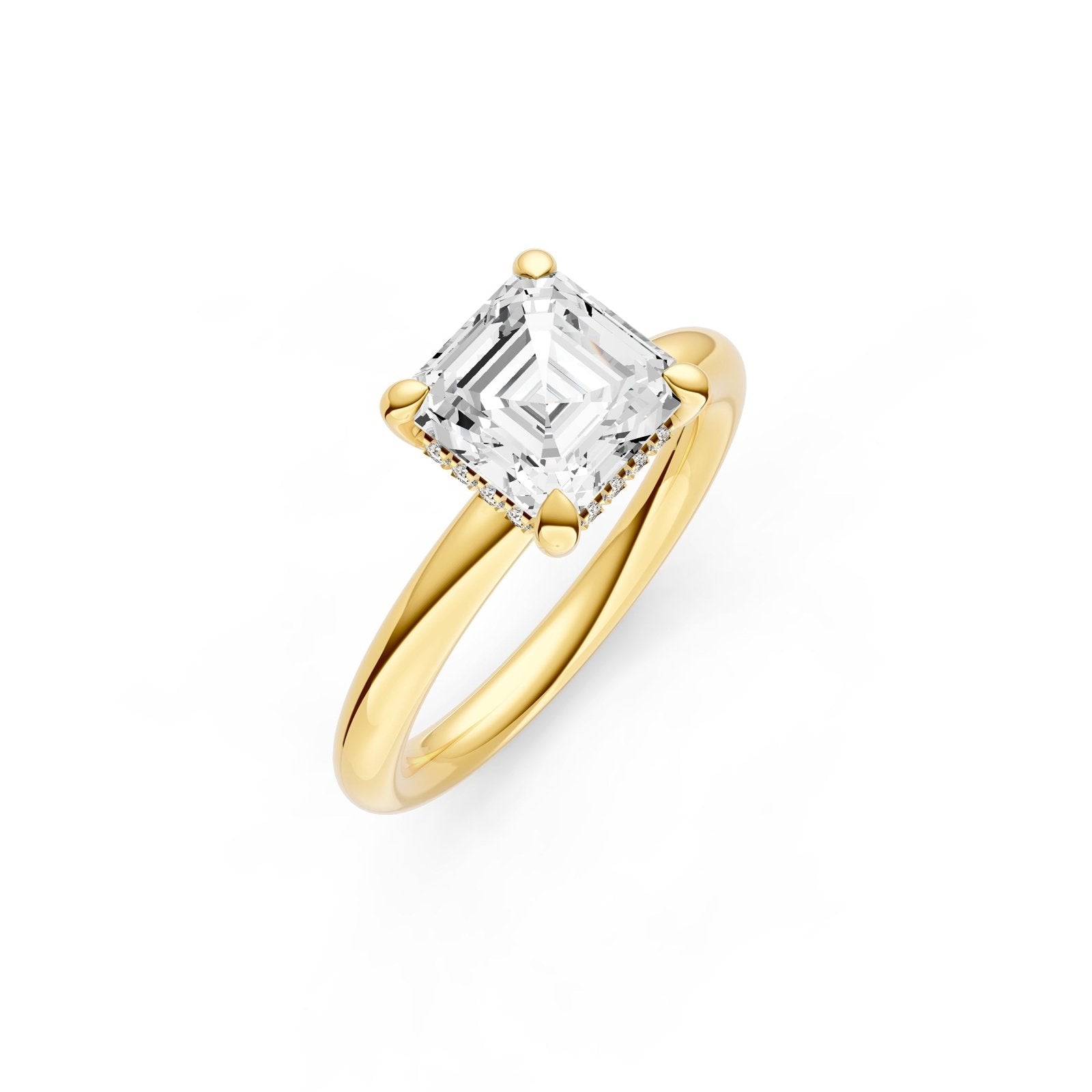 Birmingham Jewelry - Classic Hidden Halo Engagement Ring (Asscher) - Birmingham Jewelry
