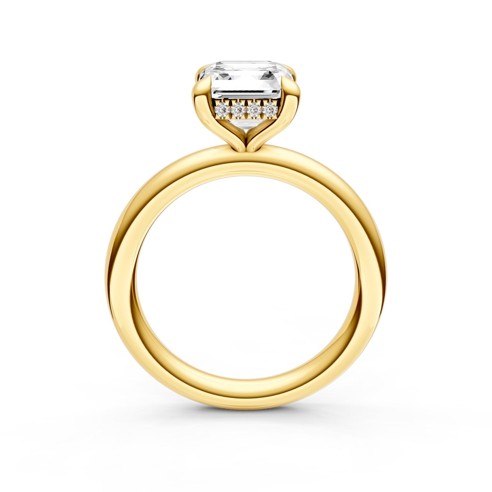Birmingham Jewelry - Classic Hidden Halo Engagement Ring (Asscher) - Birmingham Jewelry