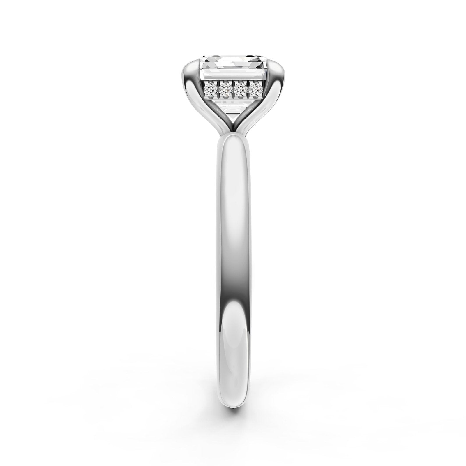 Birmingham Jewelry - Classic Hidden Halo Engagement Ring (Asscher) - Birmingham Jewelry