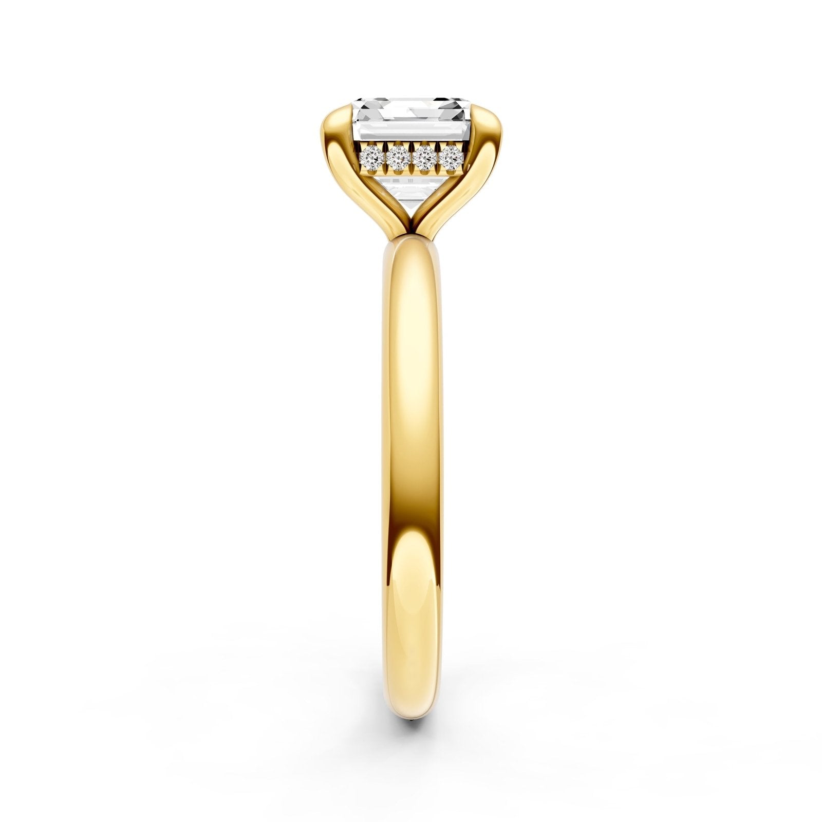 Birmingham Jewelry - Classic Hidden Halo Engagement Ring (Asscher) - Birmingham Jewelry