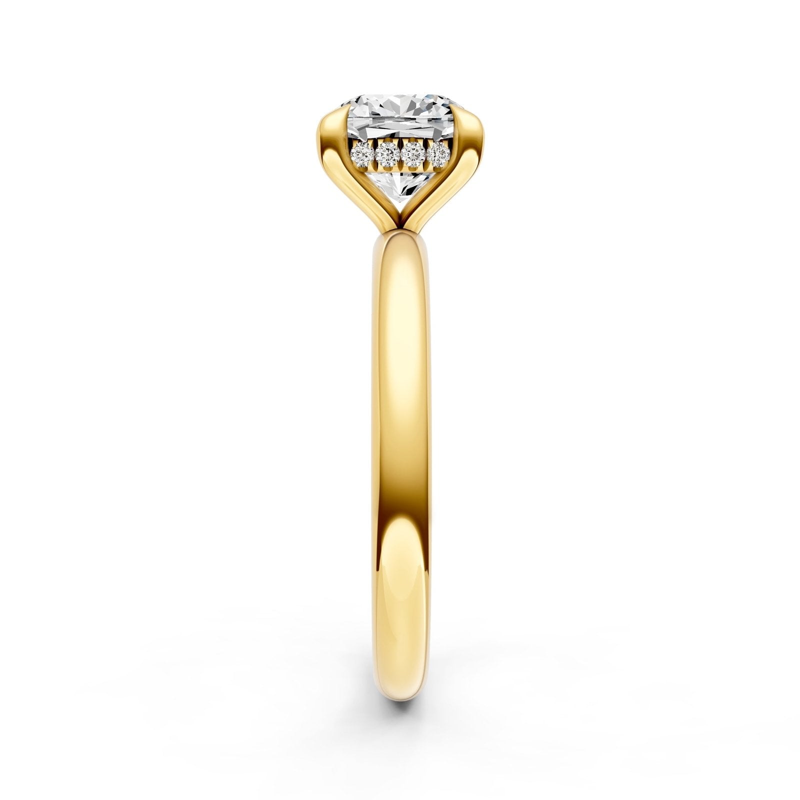 Birmingham Jewelry - Classic Hidden Halo Engagement Ring (Cushion) - Birmingham Jewelry