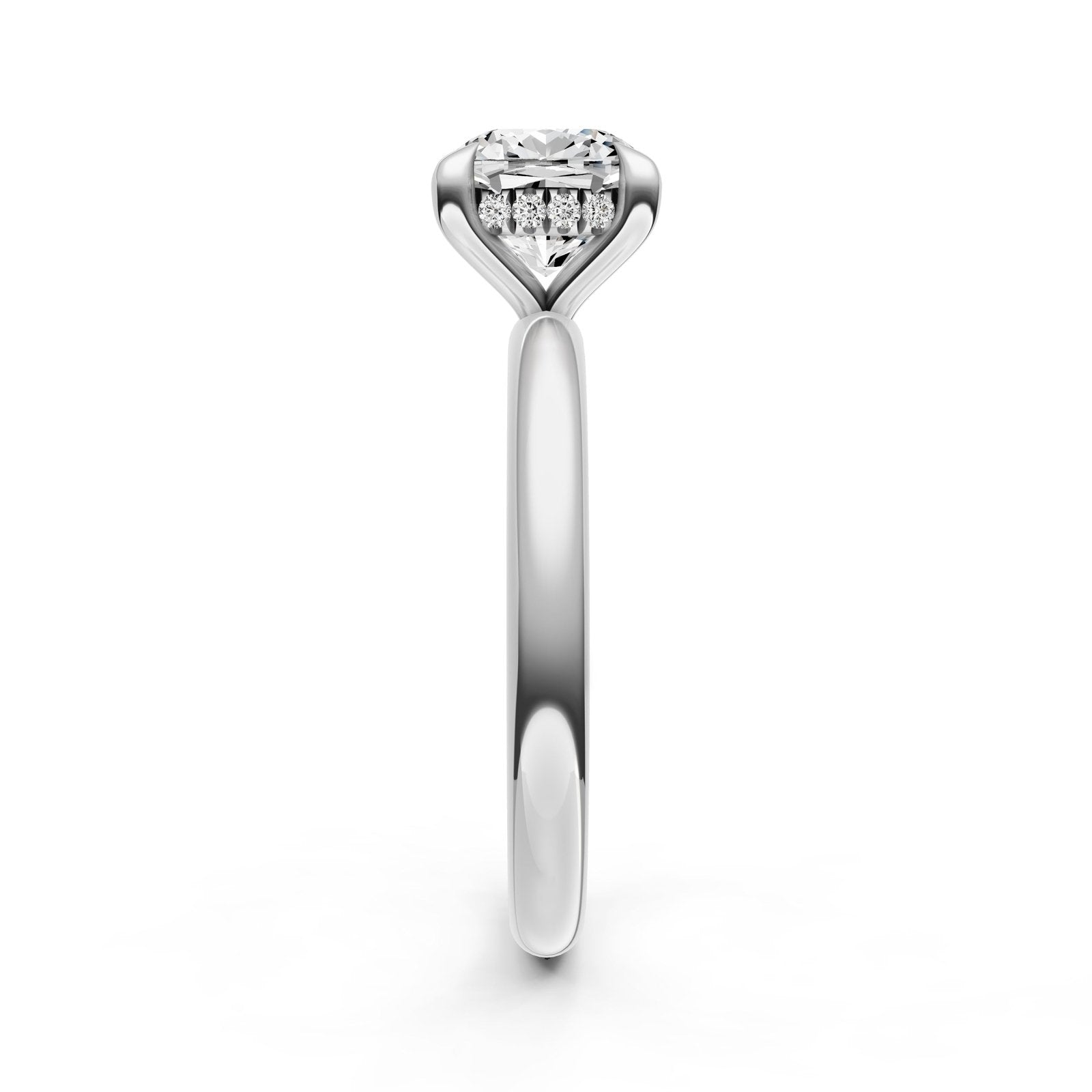 Birmingham Jewelry - Classic Hidden Halo Engagement Ring (Cushion) - Birmingham Jewelry