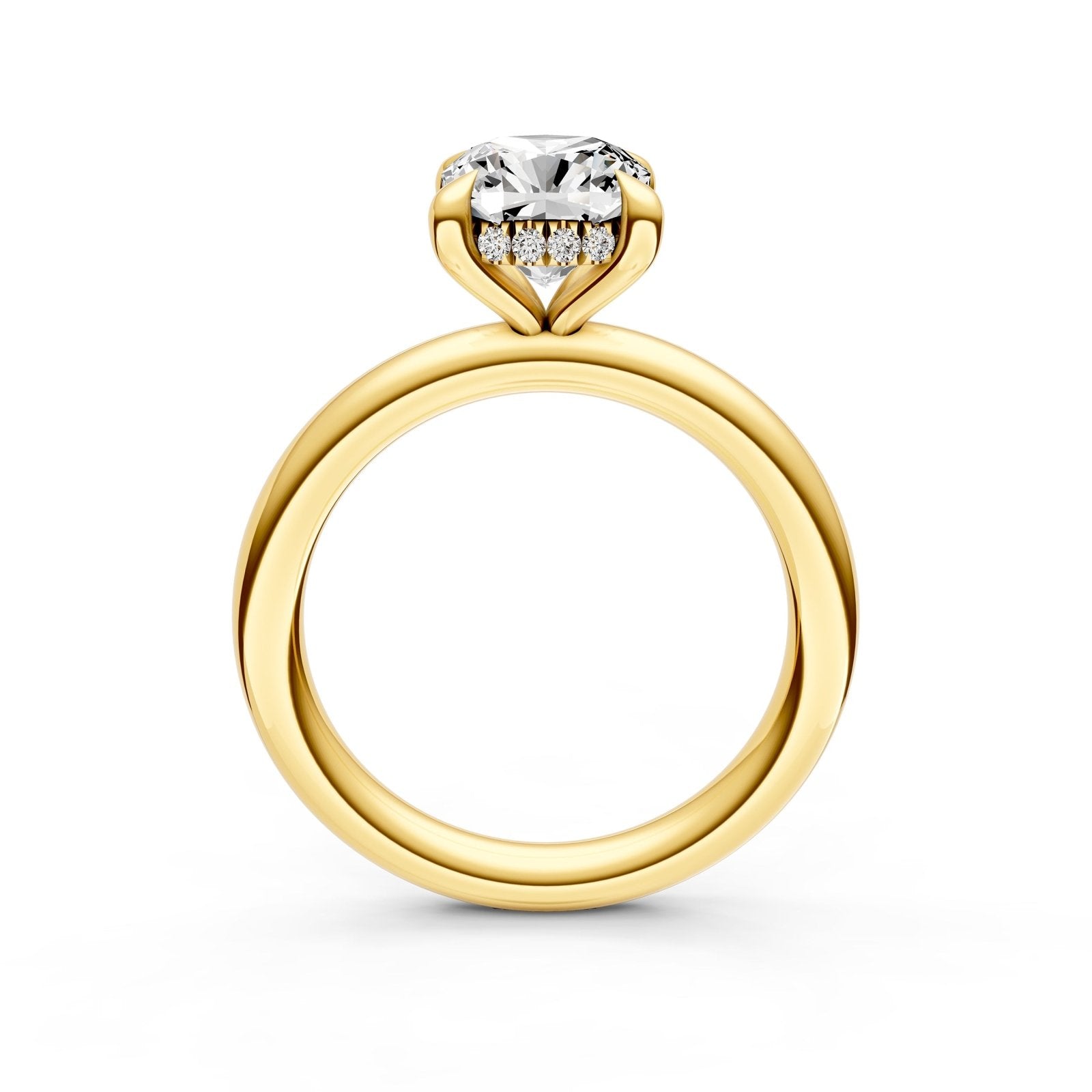 Birmingham Jewelry - Classic Hidden Halo Engagement Ring (Cushion) - Birmingham Jewelry