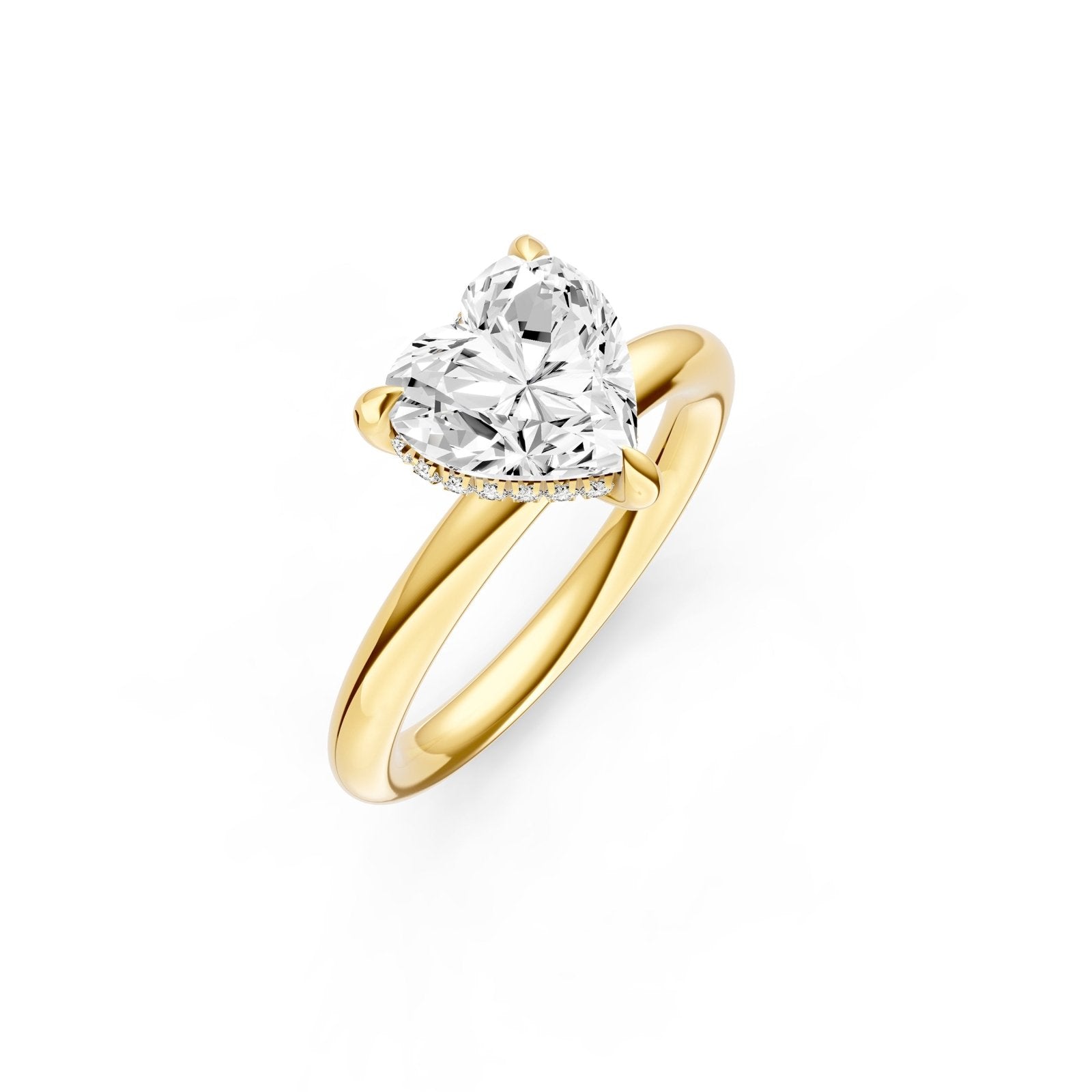 Birmingham Jewelry - Classic Hidden Halo Engagement Ring (Heart Shape) - Birmingham Jewelry