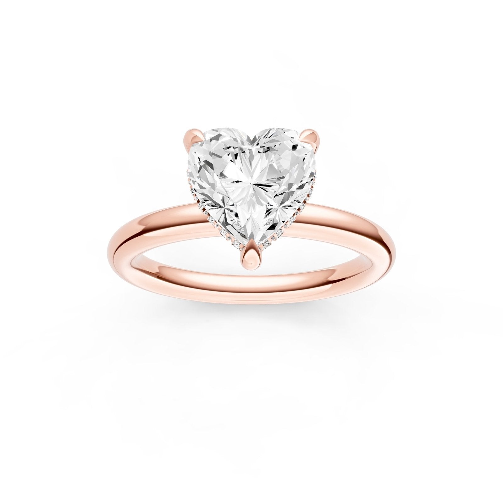 Birmingham Jewelry - Classic Hidden Halo Engagement Ring (Heart Shape) - Birmingham Jewelry