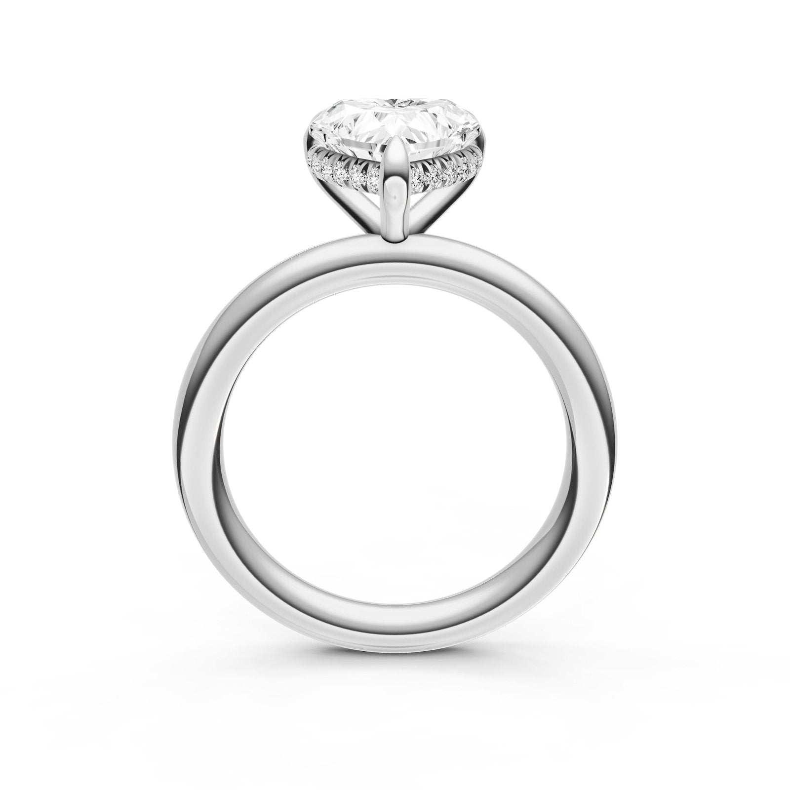 Birmingham Jewelry - Classic Hidden Halo Engagement Ring (Heart Shape) - Birmingham Jewelry