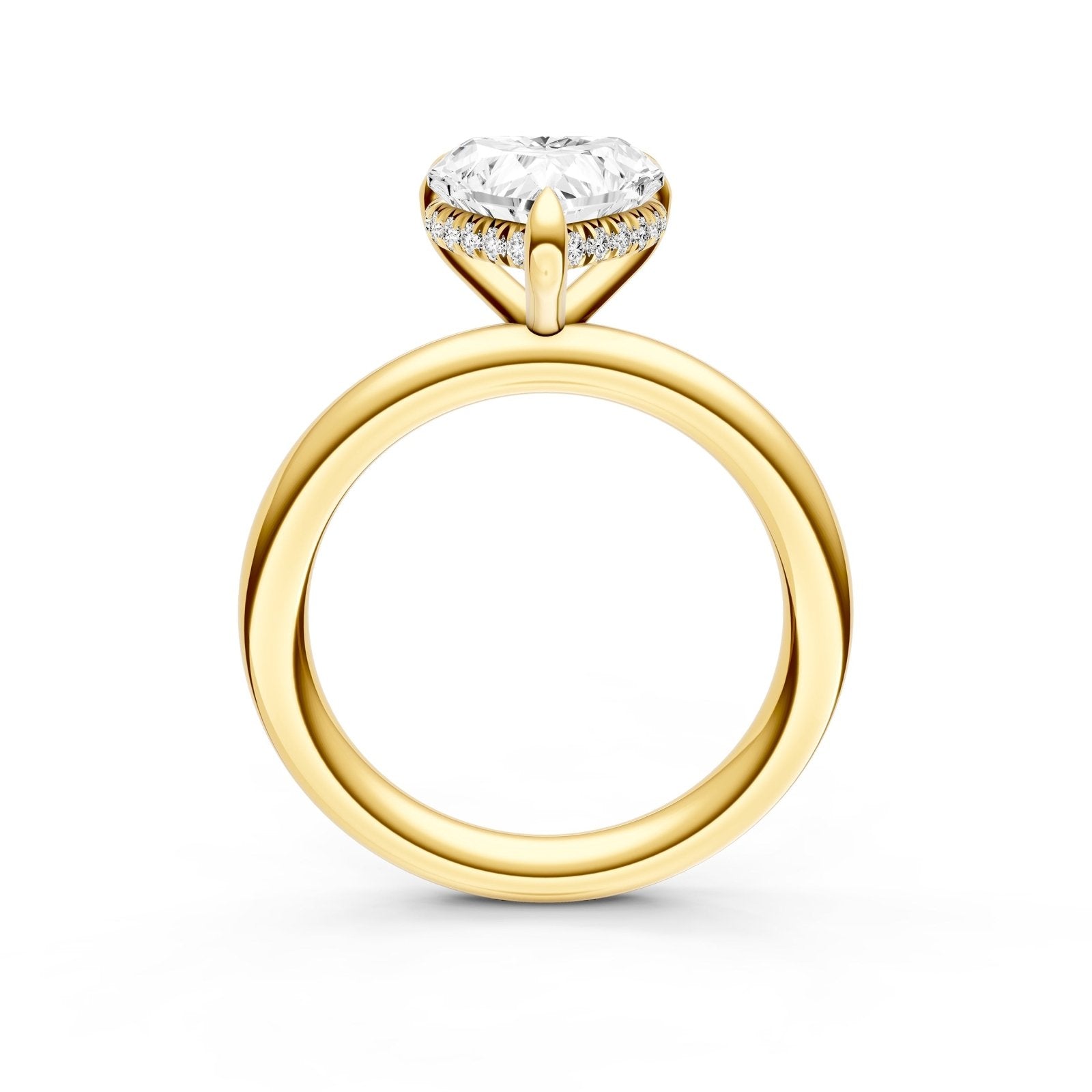 Birmingham Jewelry - Classic Hidden Halo Engagement Ring (Heart Shape) - Birmingham Jewelry