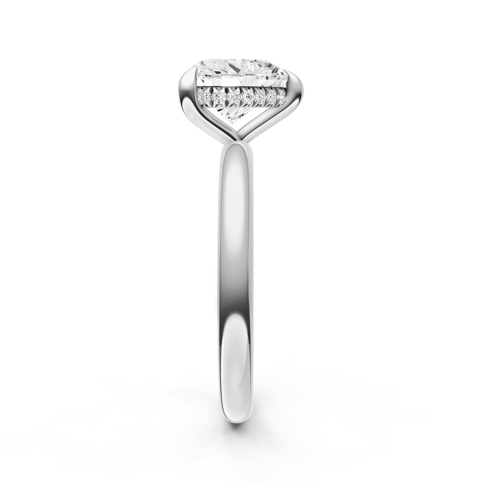 Birmingham Jewelry - Classic Hidden Halo Engagement Ring (Heart Shape) - Birmingham Jewelry
