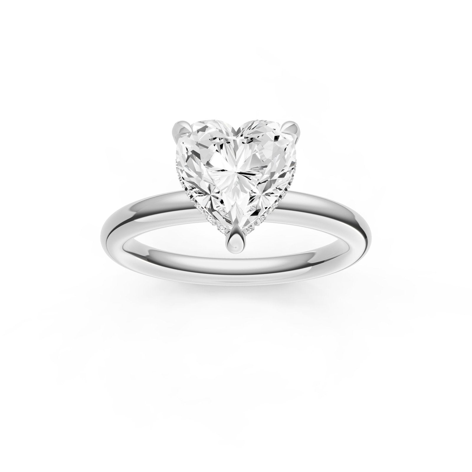 Birmingham Jewelry - Classic Hidden Halo Engagement Ring (Heart Shape) - Birmingham Jewelry