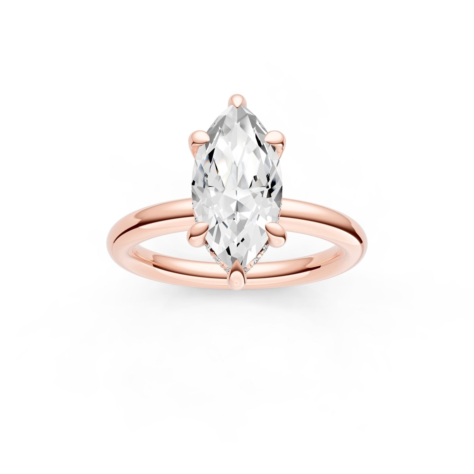 Birmingham Jewelry - Classic Hidden Halo Engagement Ring (Marquise) - Birmingham Jewelry