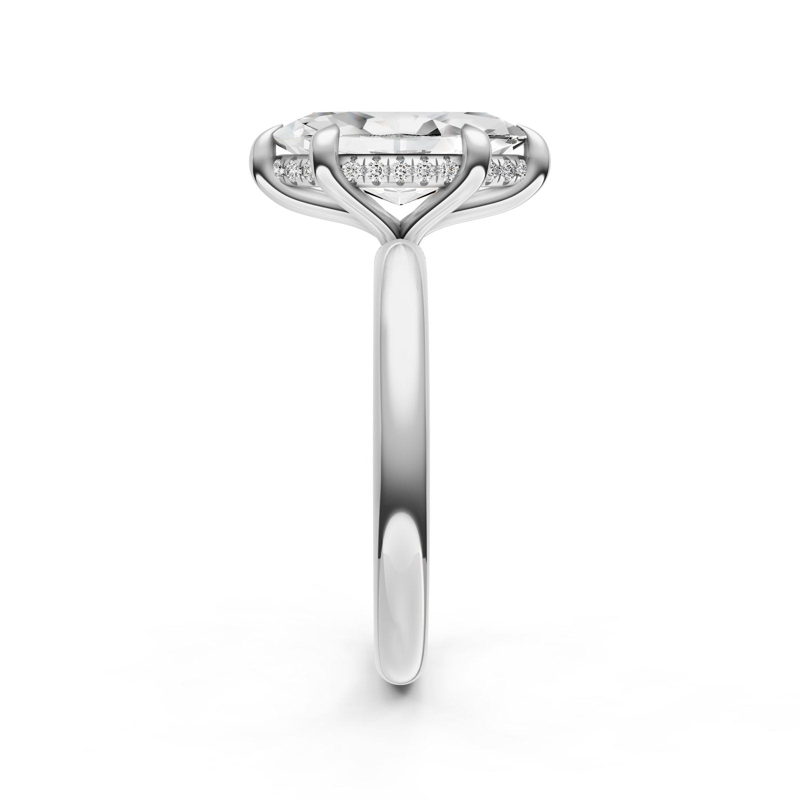 Birmingham Jewelry - Classic Hidden Halo Engagement Ring (Marquise) - Birmingham Jewelry