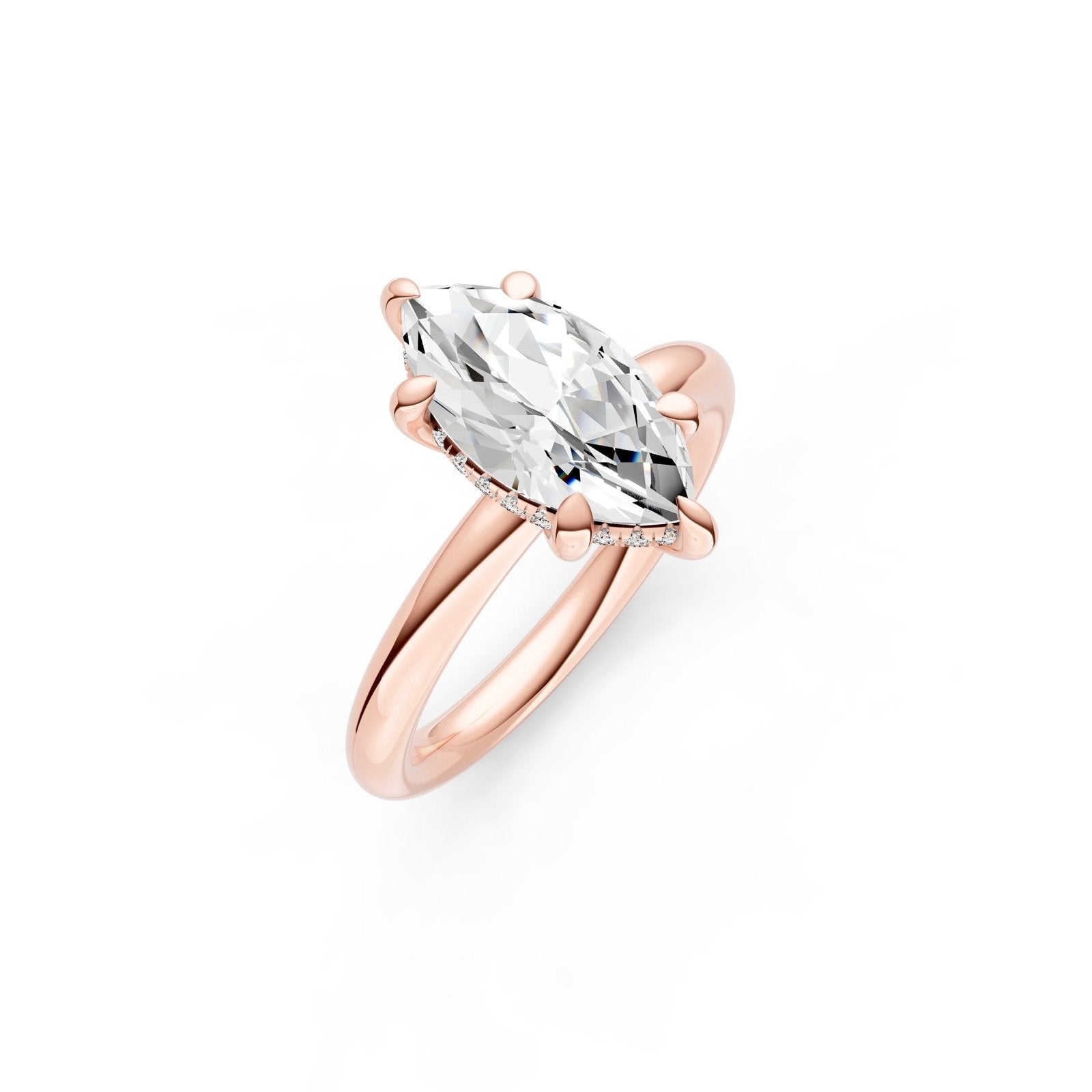 Birmingham Jewelry - Classic Hidden Halo Engagement Ring (Marquise) - Birmingham Jewelry