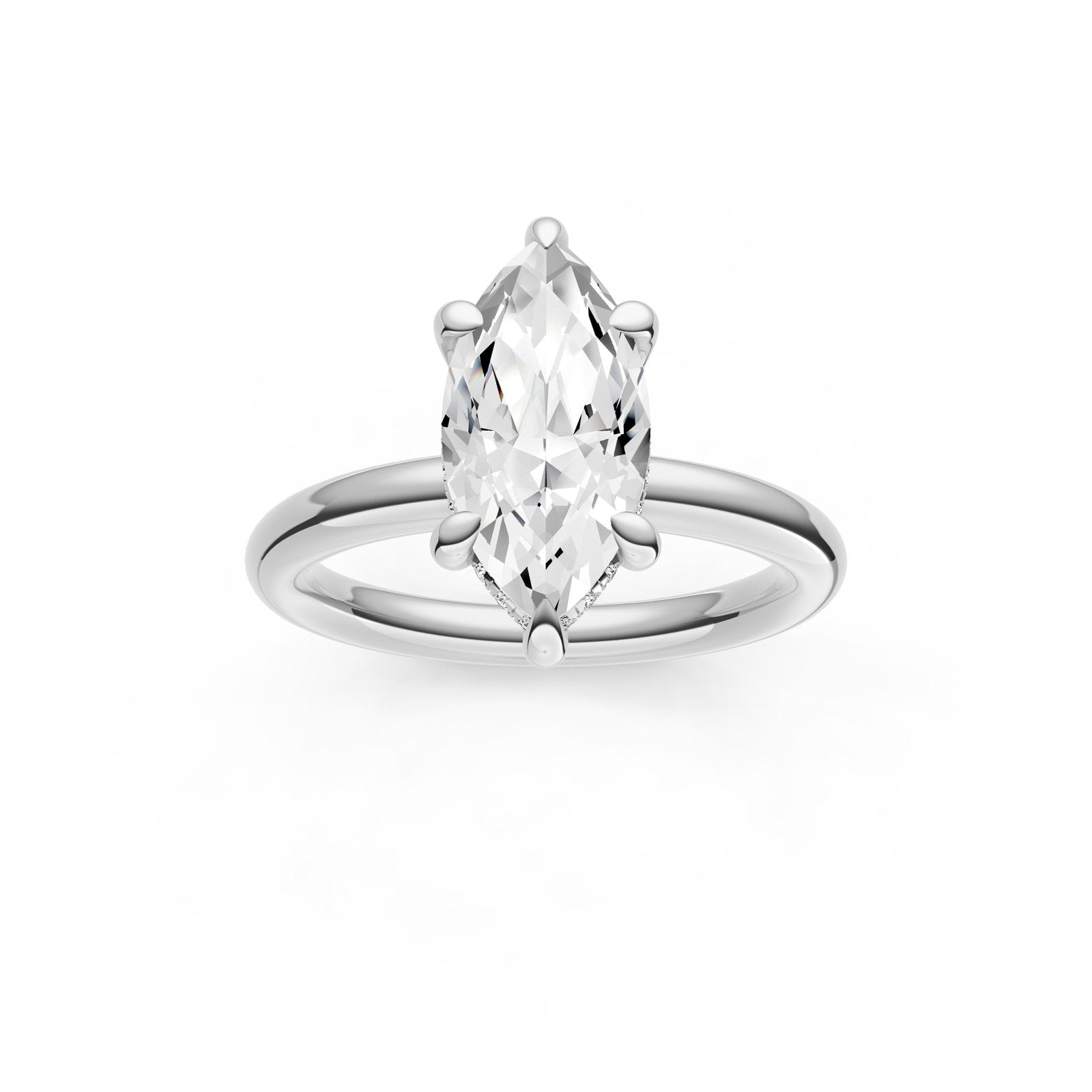 Birmingham Jewelry - Classic Hidden Halo Engagement Ring (Marquise) - Birmingham Jewelry