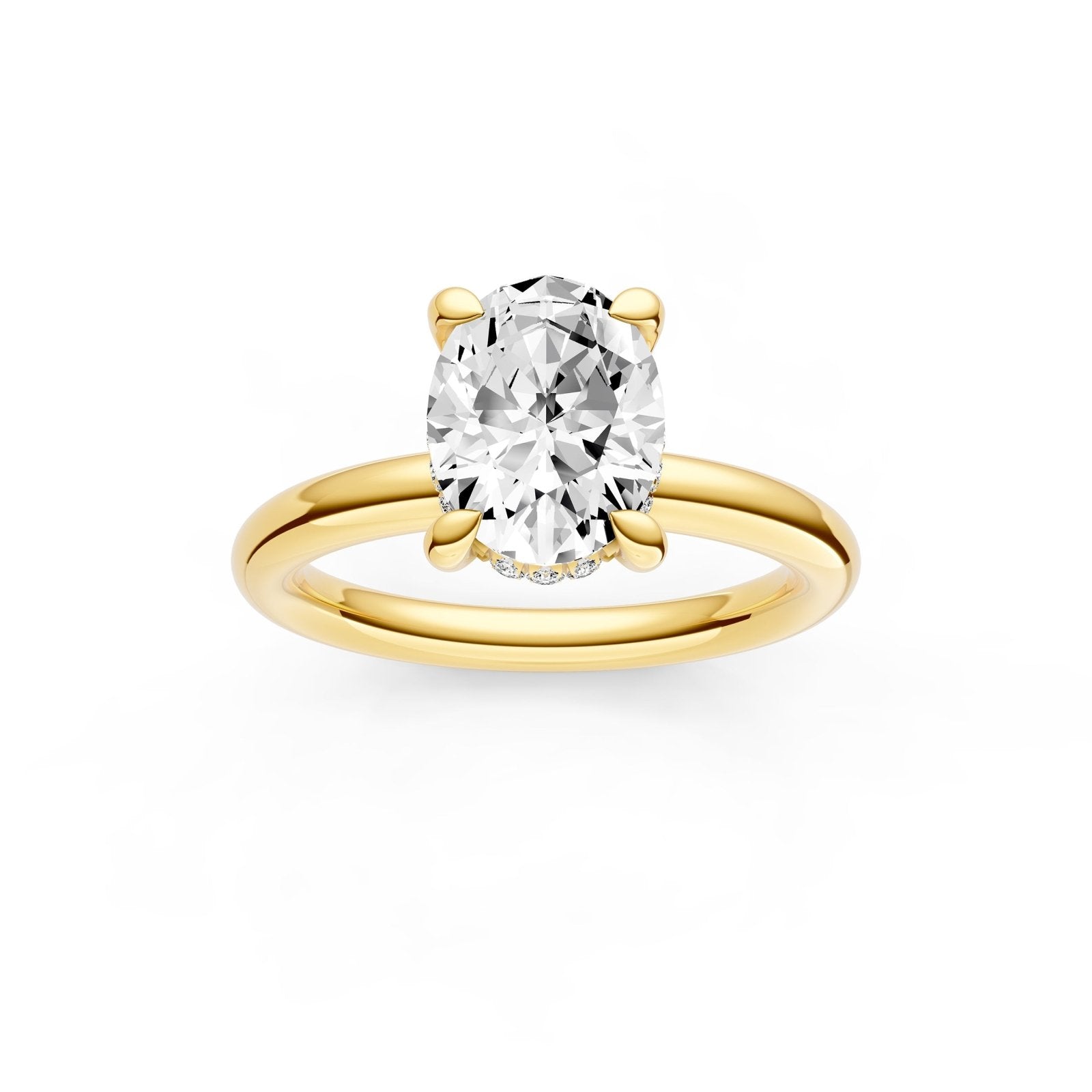 Birmingham Jewelry - Classic Hidden Halo Engagement Ring (Oval) - Birmingham Jewelry