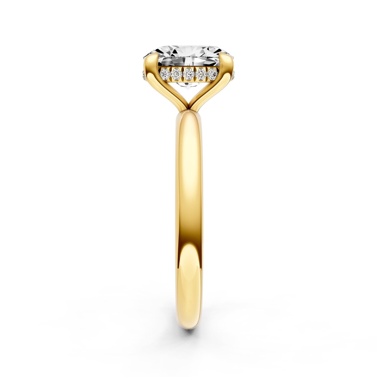 Birmingham Jewelry - Classic Hidden Halo Engagement Ring (Oval) - Birmingham Jewelry