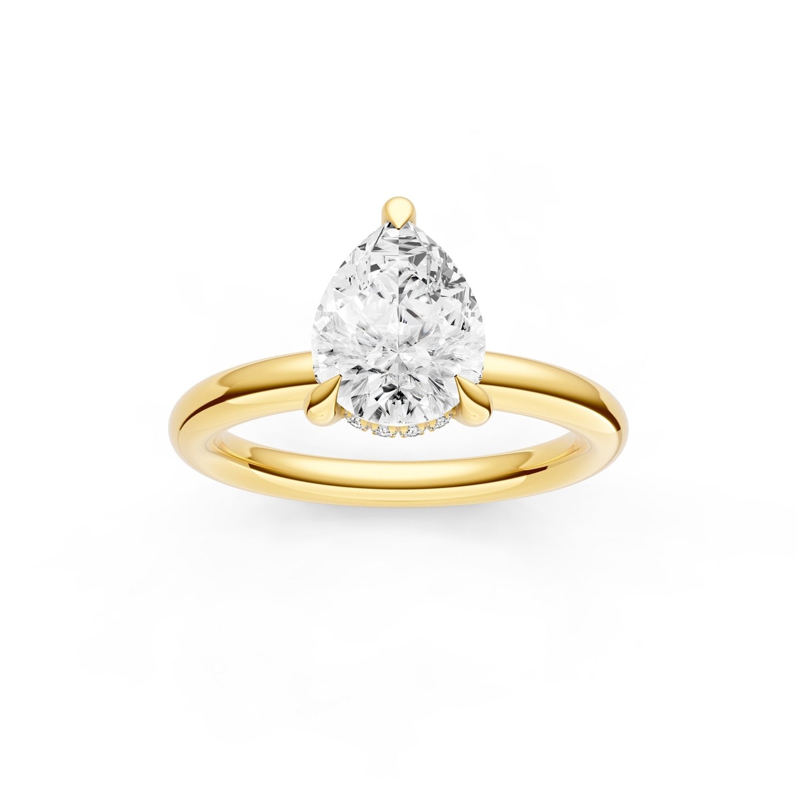 Birmingham Jewelry - Classic Hidden Halo Engagement Ring (Pear Shape) - Birmingham Jewelry