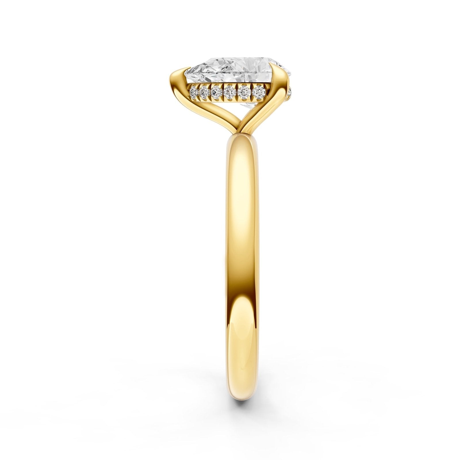 Birmingham Jewelry - Classic Hidden Halo Engagement Ring (Pear Shape) - Birmingham Jewelry