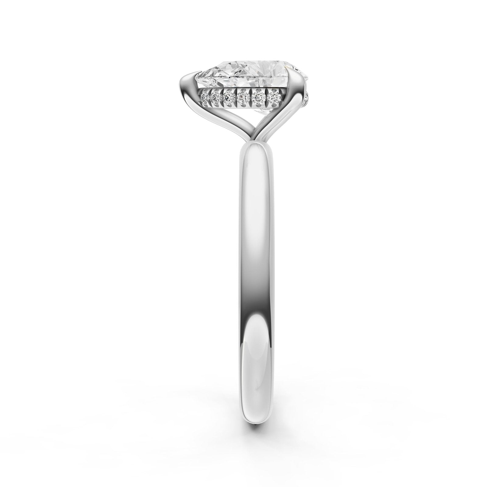 Birmingham Jewelry - Classic Hidden Halo Engagement Ring (Pear Shape) - Birmingham Jewelry