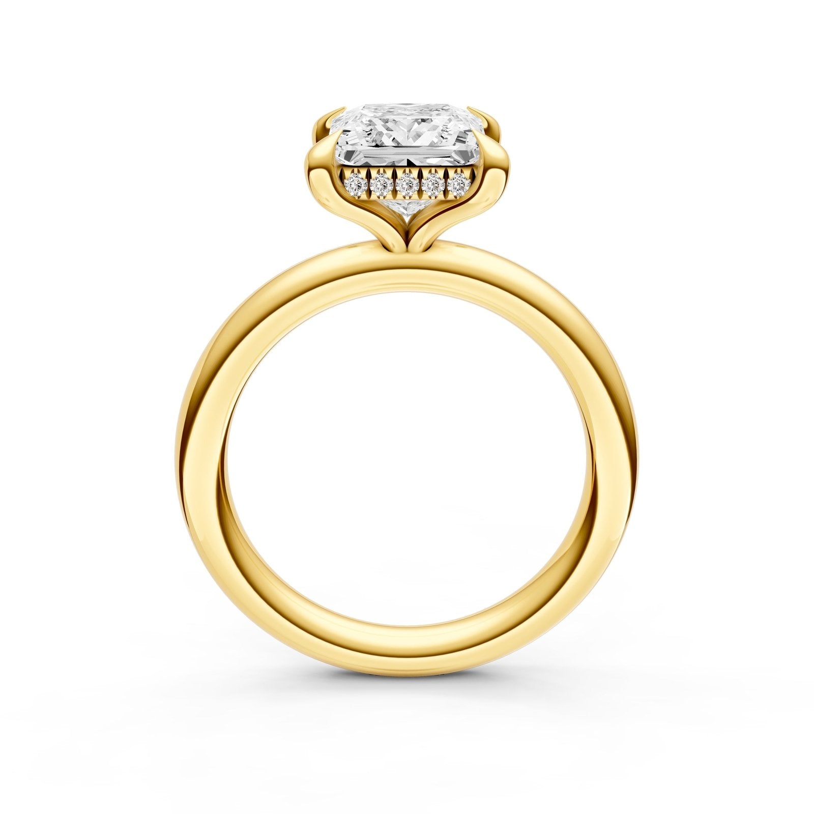 Birmingham Jewelry - Classic Hidden Halo Engagement Ring (Princess Cut) - Birmingham Jewelry