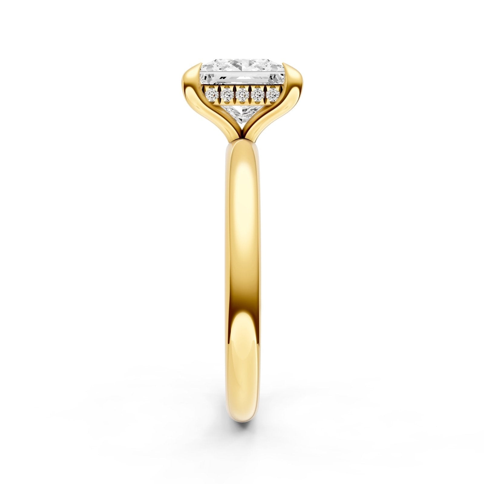 Birmingham Jewelry - Classic Hidden Halo Engagement Ring (Princess Cut) - Birmingham Jewelry