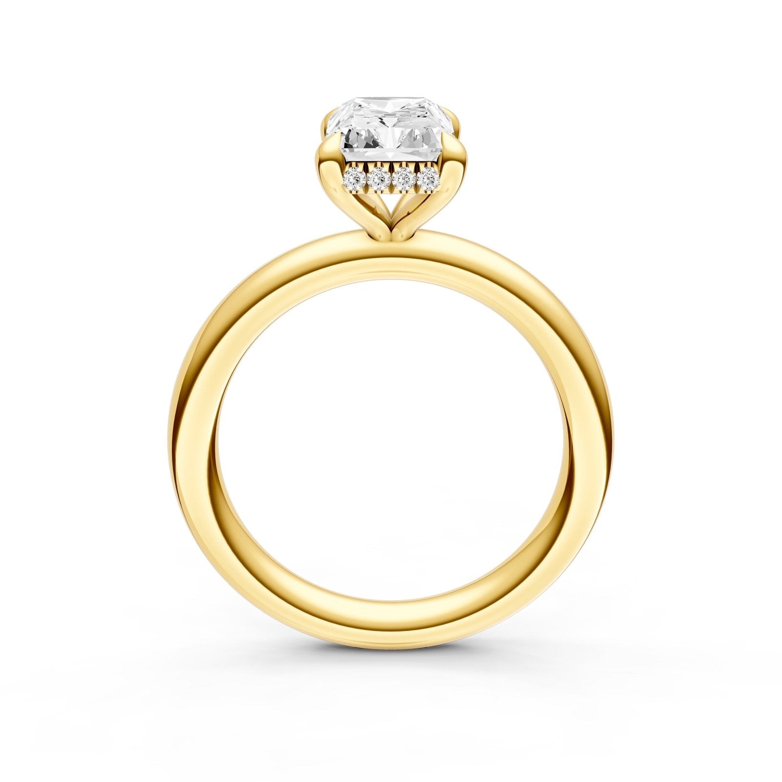 Birmingham Jewelry - Classic Hidden Halo Engagement Ring (Radiant) - Birmingham Jewelry