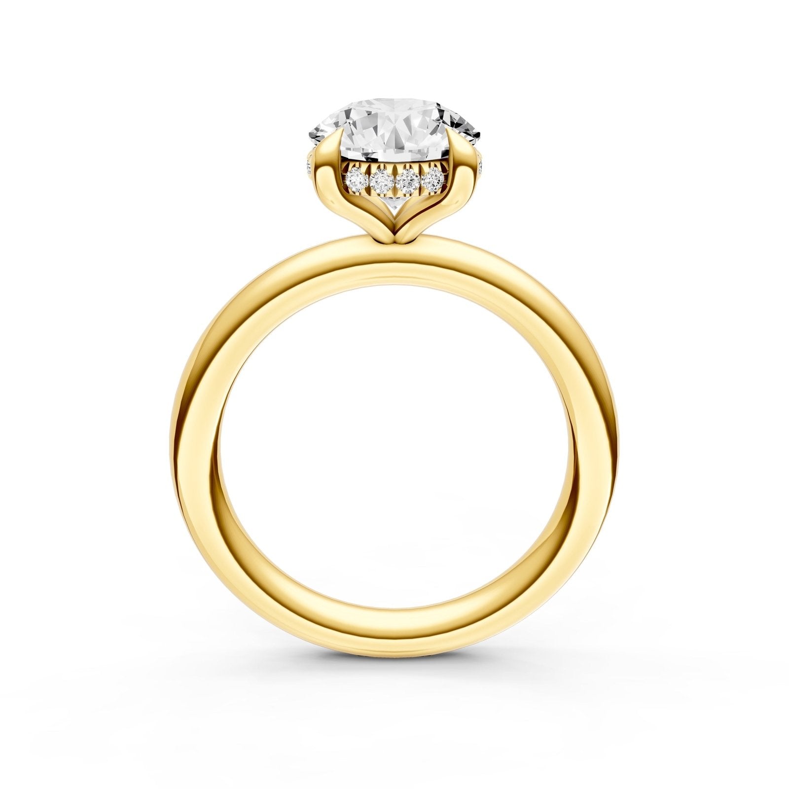 Birmingham Jewelry - Classic Hidden Halo Engagement Ring (Round) - Birmingham Jewelry