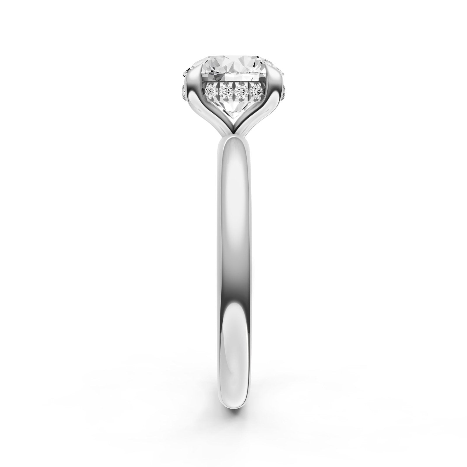 Birmingham Jewelry - Classic Hidden Halo Engagement Ring (Round) - Birmingham Jewelry