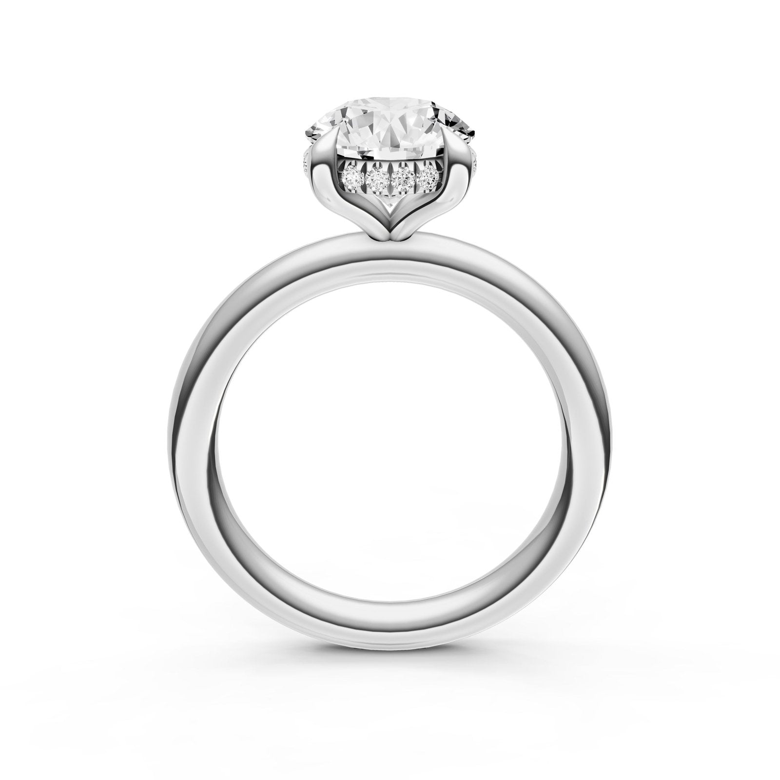 Birmingham Jewelry - Classic Hidden Halo Engagement Ring (Round) - Birmingham Jewelry