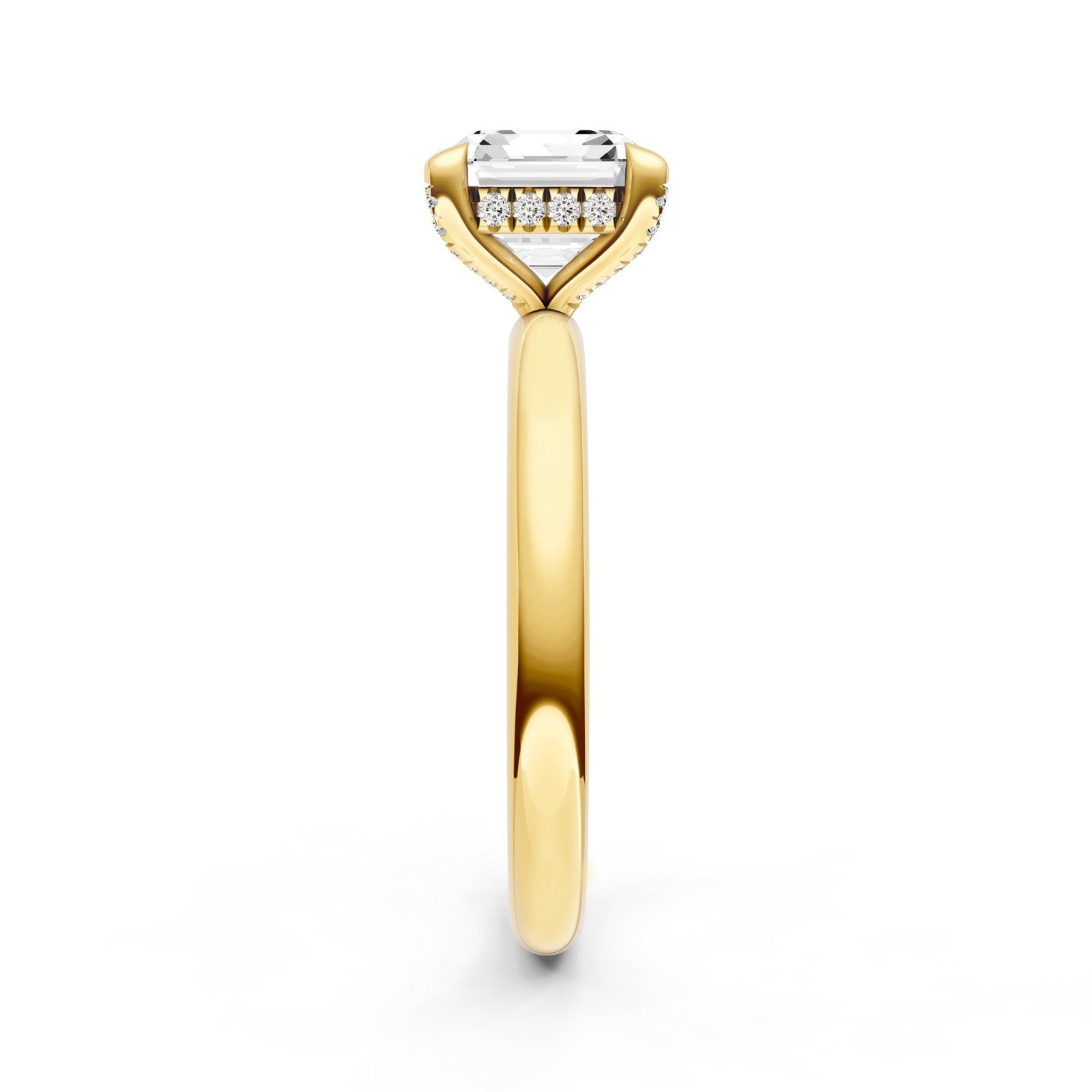 Birmingham Jewelry - Hidden Halo Diamond Crown Engagement Ring (Asscher) - Birmingham Jewelry