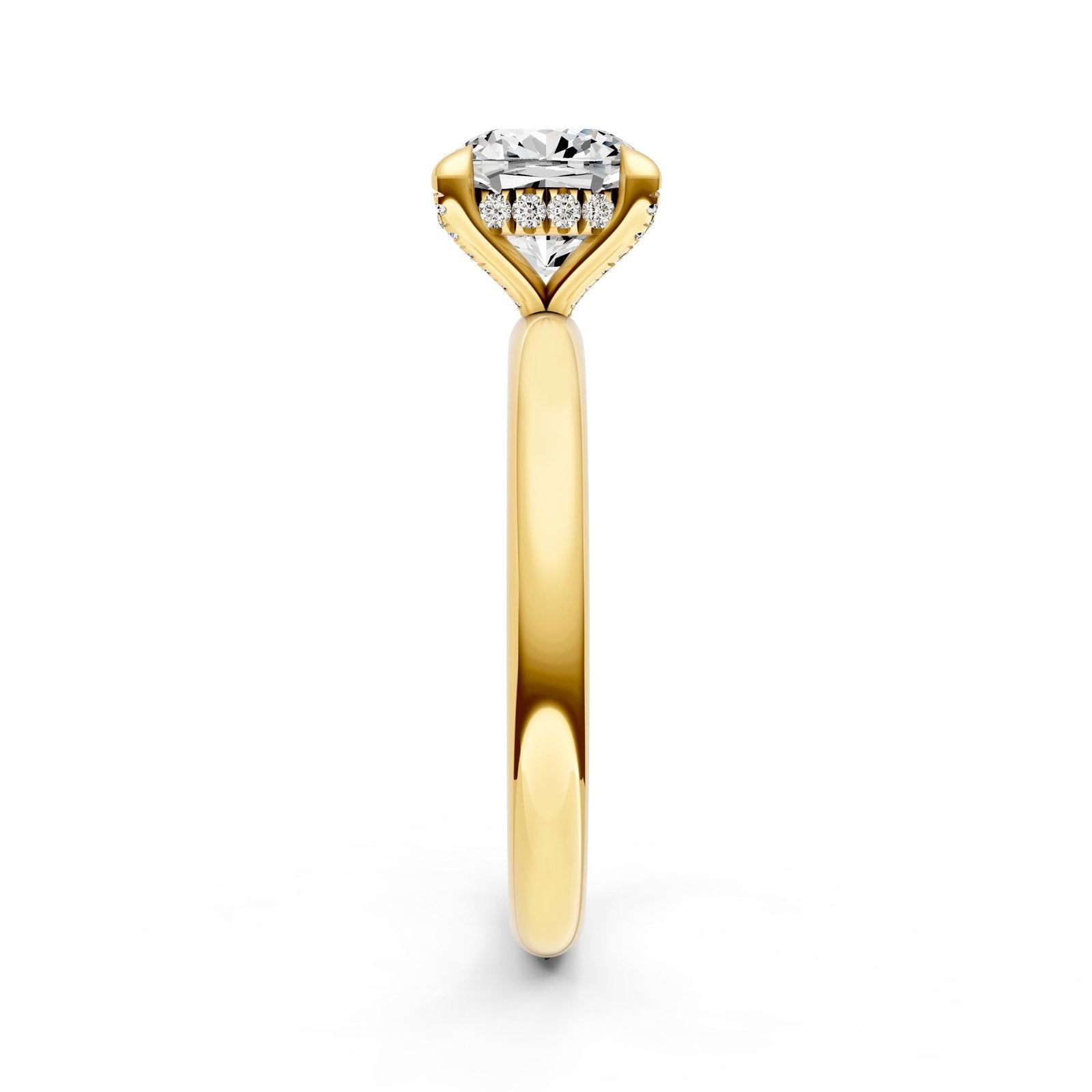 Birmingham Jewelry - Hidden Halo Diamond Crown Engagement Ring (Cushion) - Birmingham Jewelry