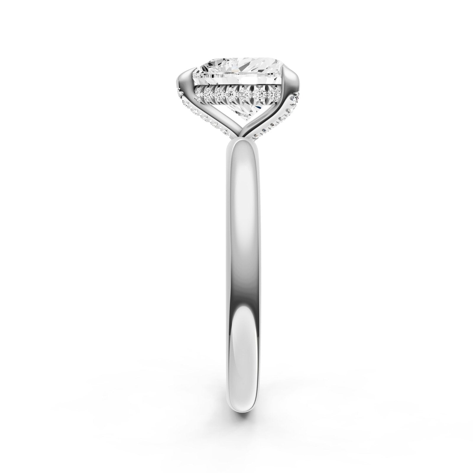 Birmingham Jewelry - Hidden Halo Diamond Crown Engagement Ring (Heart Shape) - Birmingham Jewelry