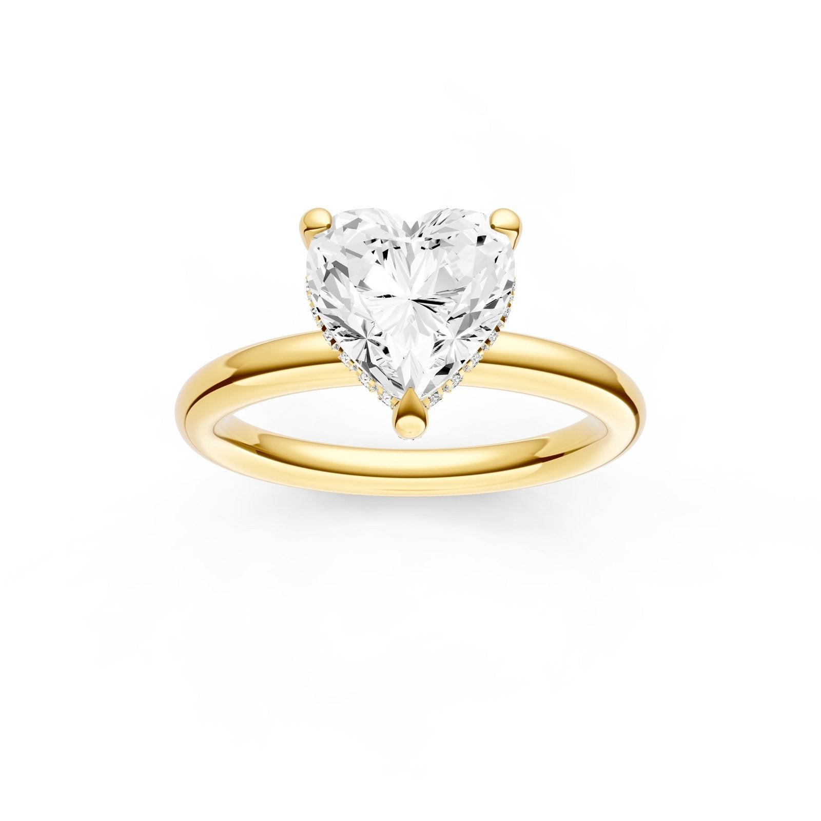 Birmingham Jewelry - Hidden Halo Diamond Crown Engagement Ring (Heart Shape) - Birmingham Jewelry