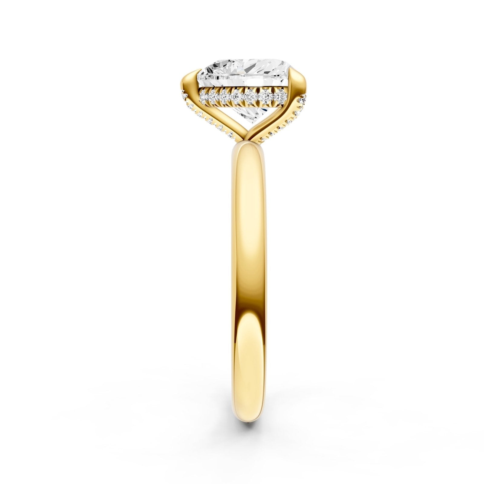 Birmingham Jewelry - Hidden Halo Diamond Crown Engagement Ring (Heart Shape) - Birmingham Jewelry