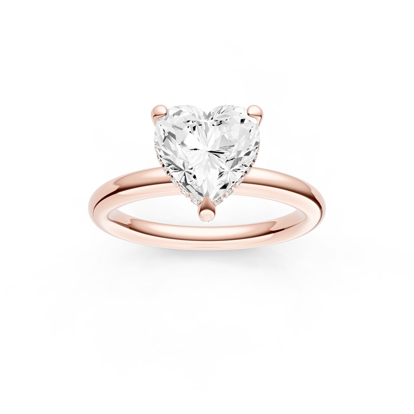Birmingham Jewelry - Hidden Halo Diamond Crown Engagement Ring (Heart Shape) - Birmingham Jewelry