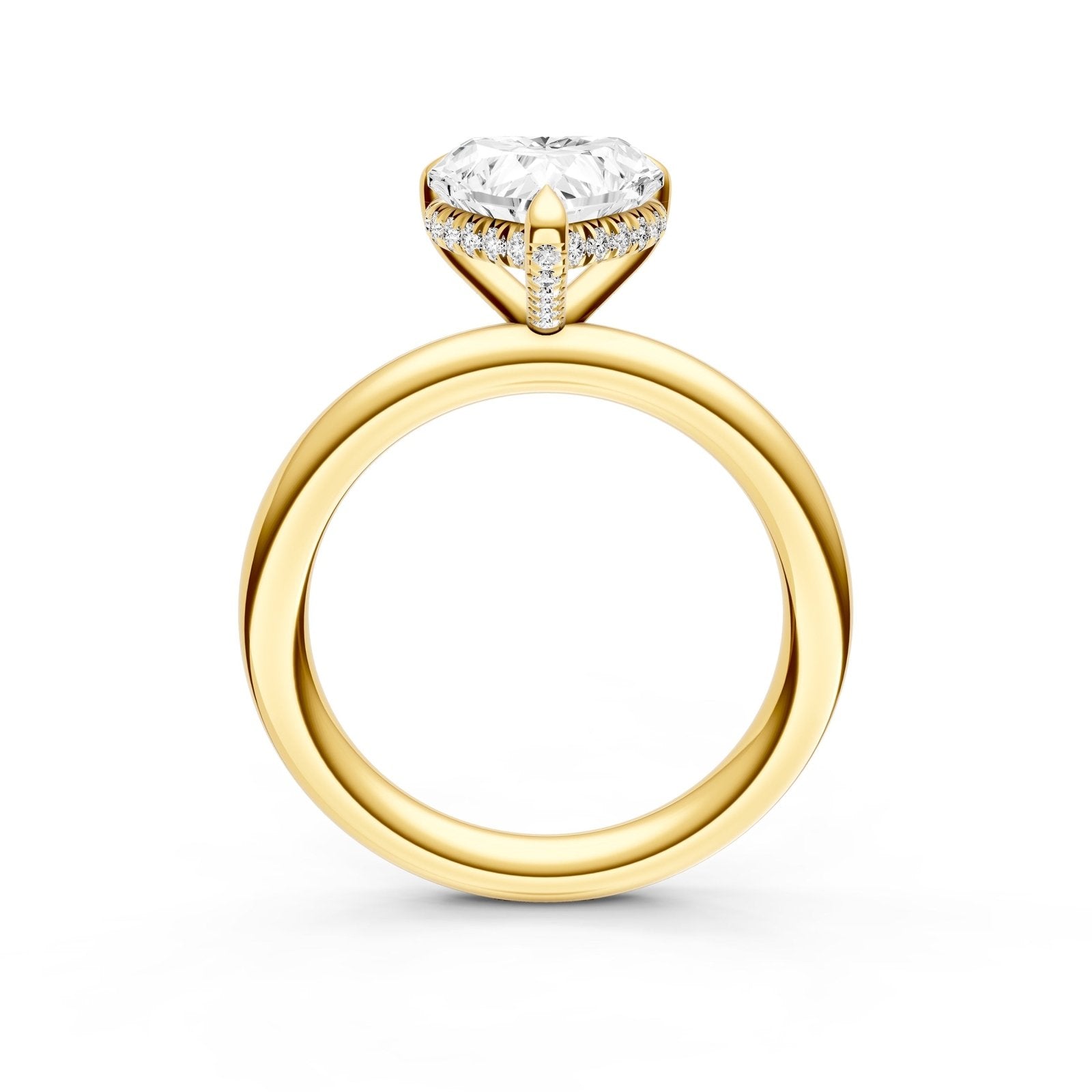 Birmingham Jewelry - Hidden Halo Diamond Crown Engagement Ring (Heart Shape) - Birmingham Jewelry